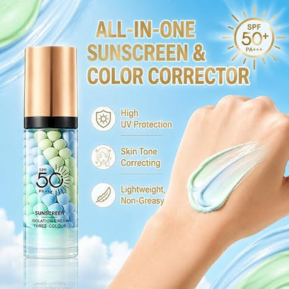 SPF 50+ PA+++ 3-in-1 Sunscreen Isolation Cream