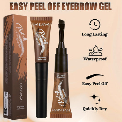 HANDAIYAN 5-Color Peel-Off Eyebrow Tint with Applicator Brush