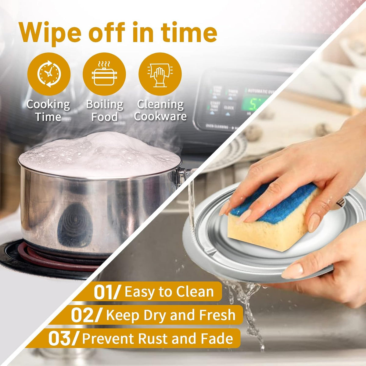4-Piece Drip Pans Set - Compatible with GE Stoves