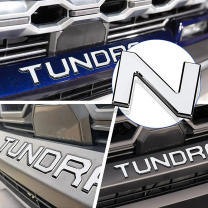 3D Design Raised ABS Plastic Front Grille Letters for 2022-2026 Toyota Tundra