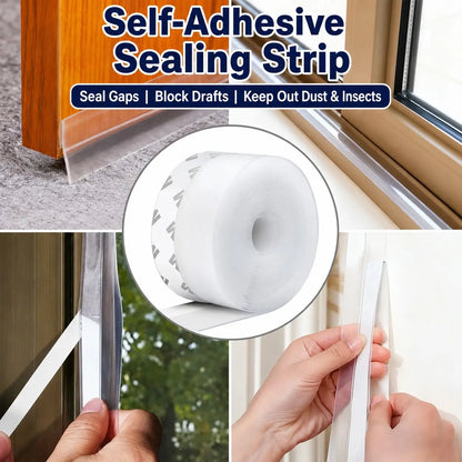 3Pcs Self Adhesive Silicone Door Window Seal Strip
