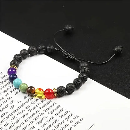 7 Chakra Life Tree Bracelets Natural Stone Beads Bangles