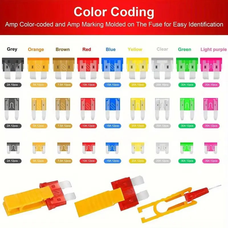 306PCS Car Blade Fuse Assortment Set for Automotive Applications