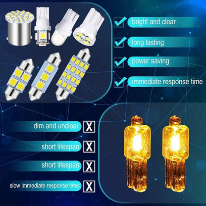 70 Pcs Interior Lights LED Car Bulb Kit Set Dome Light
