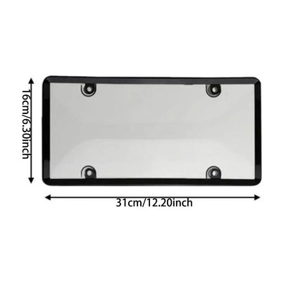 License Plate Covers 2 Pcs Plastic Protective Shield With Screws Caps For Standard Car