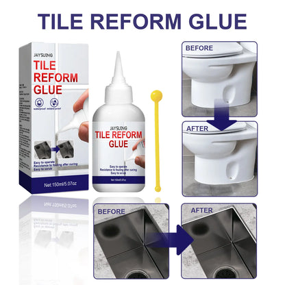 Pre-Mixed Mold-Resistant Glue-Based Tile Adhesive & Tile Grouting Tool Set