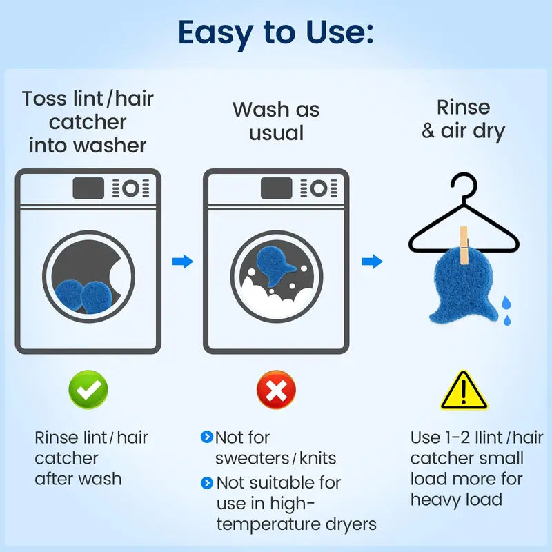 10 PCS Unscented Reusable Deshedding Laundry Balls & Discs