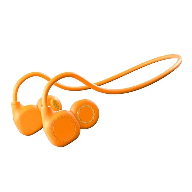 Wireless Open-Ear Sports Headphones Bluetooth 6.0, Air Conduction Neckband Earbuds with LED Power Display