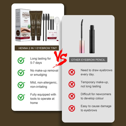 Iconsign Henna Brow Dye Cream, Eyebrow Tinting Cream