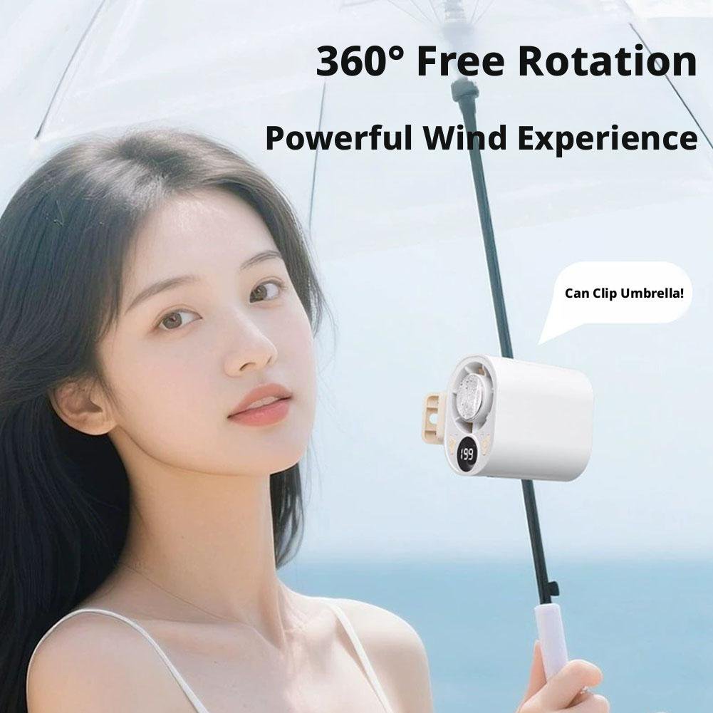 Rechargeable Clip on Fan with LED Digital Display