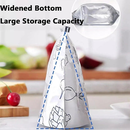 30PCS Reusable Aluminum Foil Sealable Storage Bags with Zipper For Meat Fruit