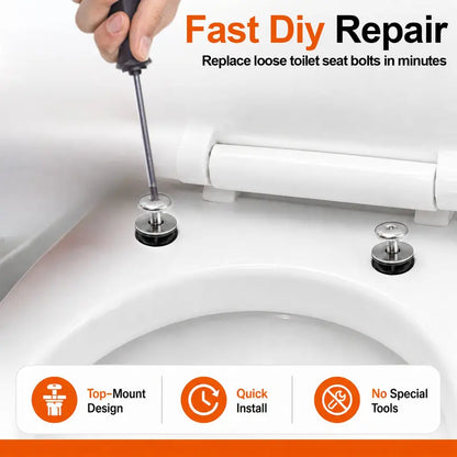 Universal Toilet Seat Bolt Kit Screws Quick Release Easy to Install
