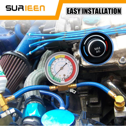 R1234yf Refrigerant AC Recharge Hose with Gauge