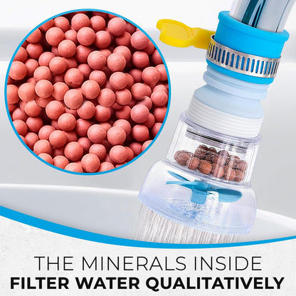 3 Pack 360° Rotating Splash-Proof Telescopic Faucet Water Filter
