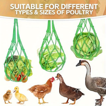 4Pcs Vegetable Hanging Feeder for Coop Chick Duck Bird Feeders for Outdoor Hanging