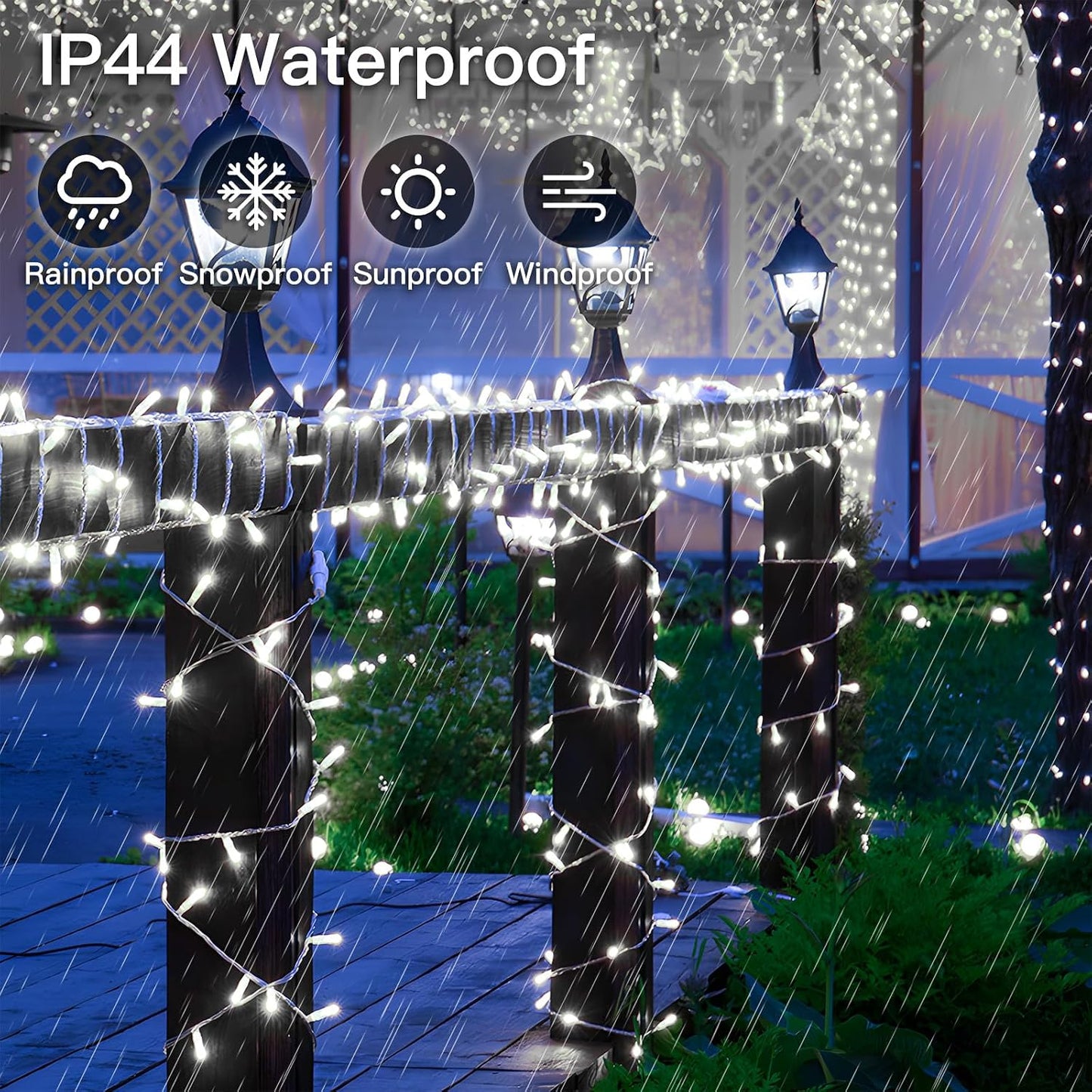 33ft 100 LED Multicolor Fairy Lights with Remote