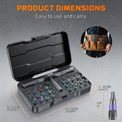 2026 New 24 in 1 Magnetic Ratchet Screwdriver Set
