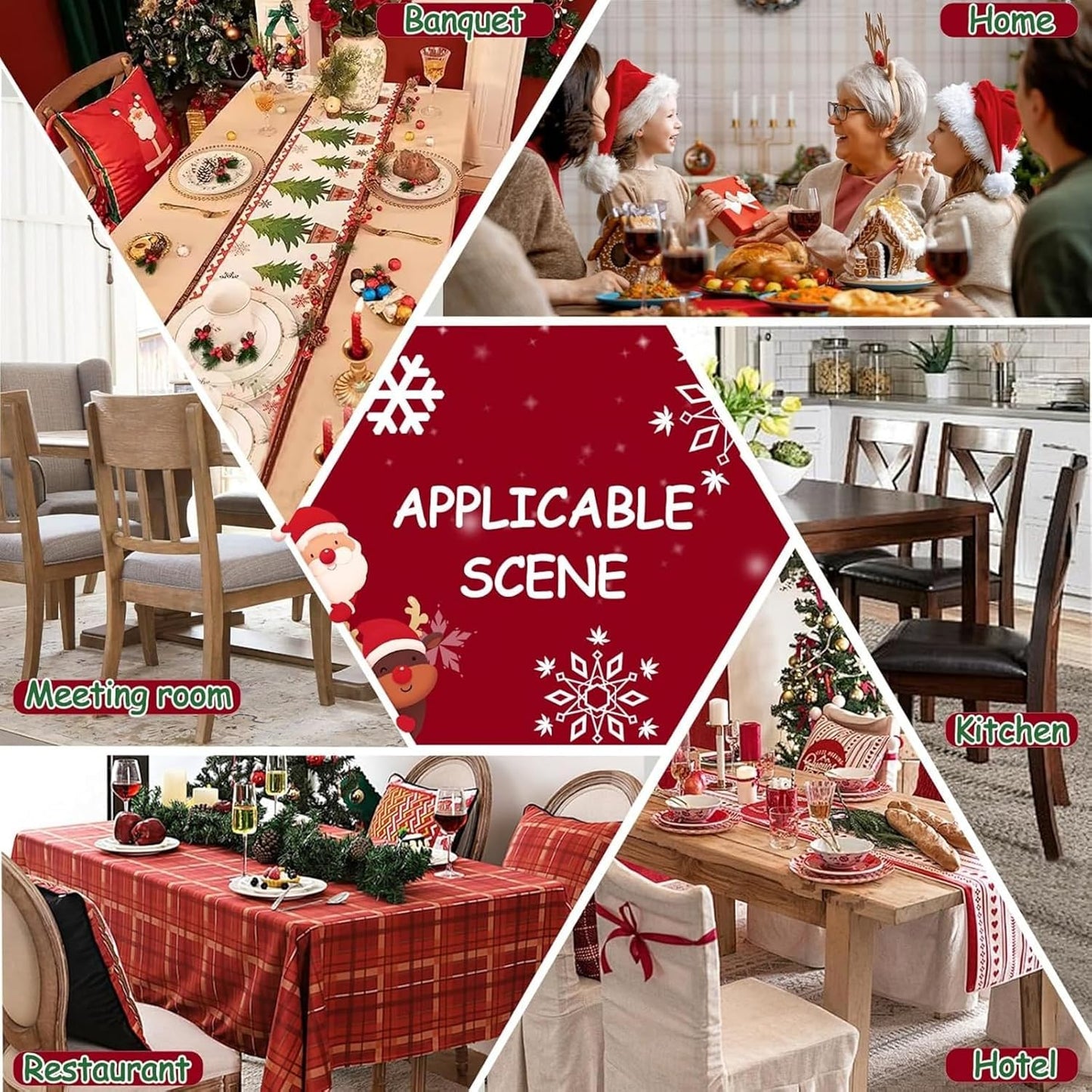 Stretch Christmas Dining Chair Covers, Chair Protector Slipcovers