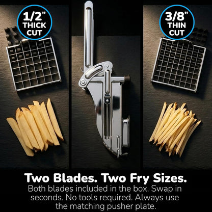 French Fry Cutter, Dishwasher Safe Stainless Steel Potato & Vegetable Slicer