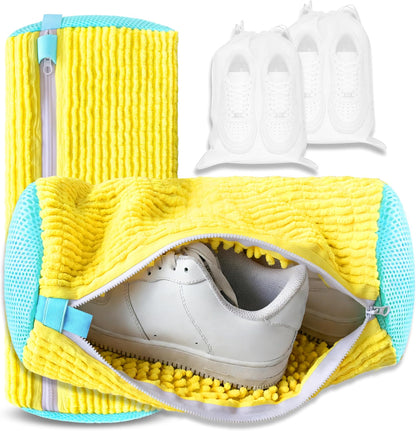 2Pcs Reusable Shoe Washing Machine Bag for Washer and Dryer