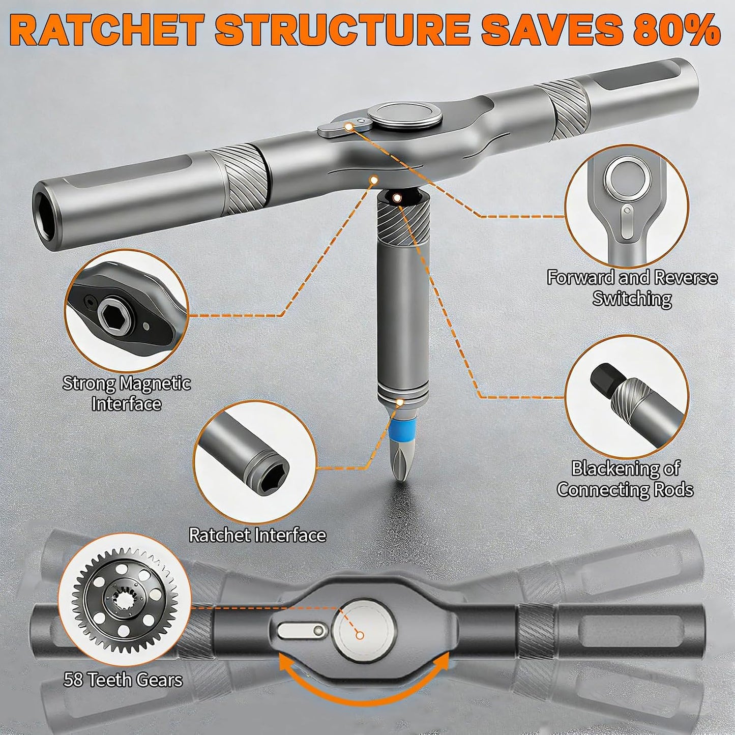 2026 New 24 in 1 Magnetic Ratchet Screwdriver Set