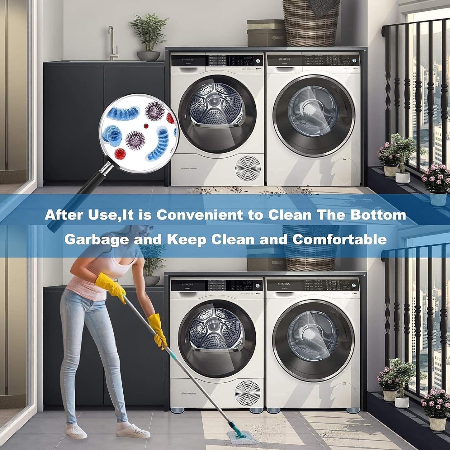 4Pcs Anti Vibration Pads for Washing Machine and Dryer Shock