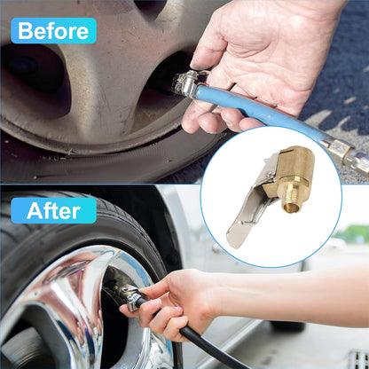 2pcs Air Chuck Tire Inflator Compressor Pump Connect Accessories