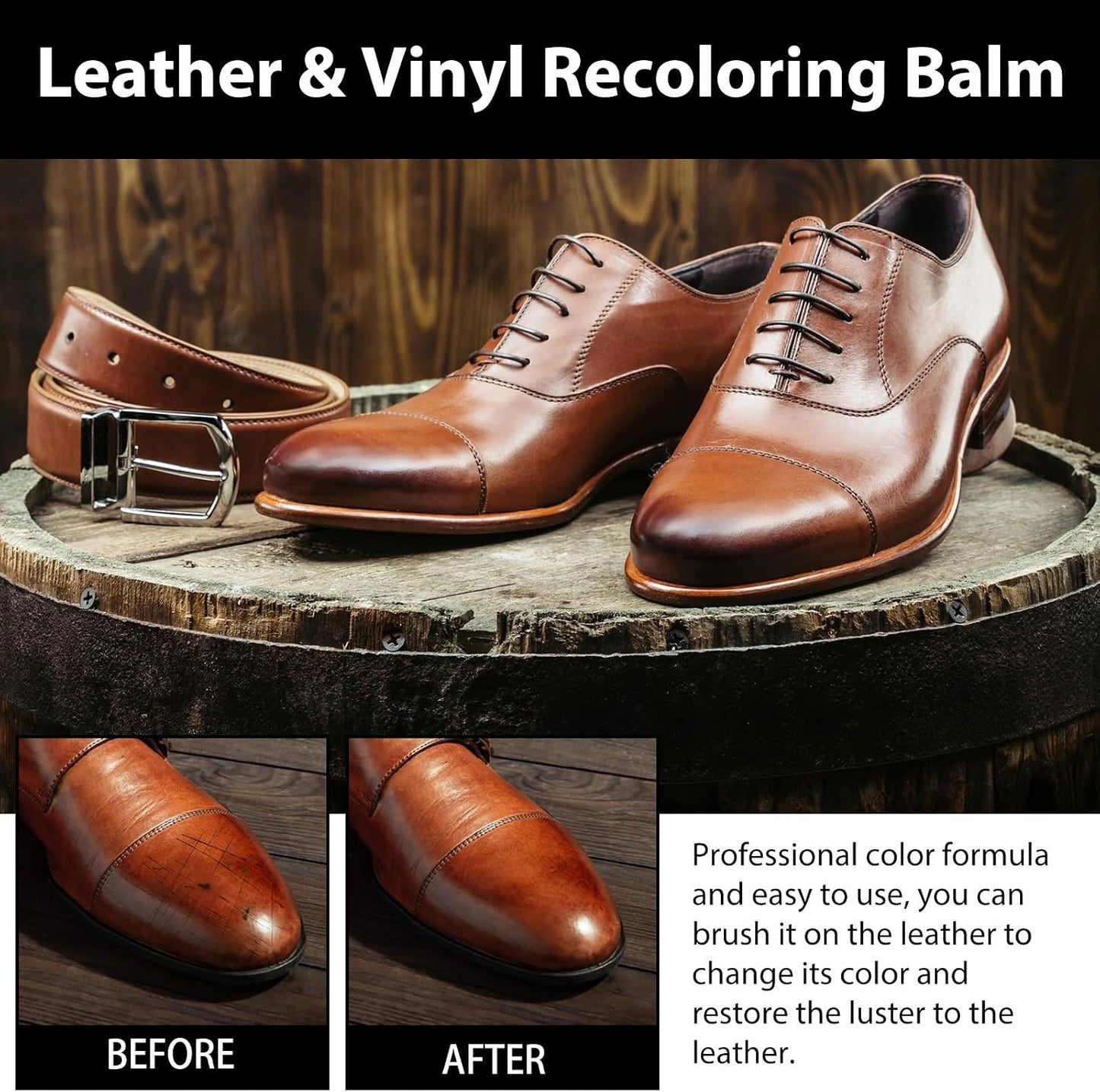 Leather Repair Paste Fills Scratches & Scuffs, Restores Texturefor Bags, Belts, Car Seats, and Armchair
