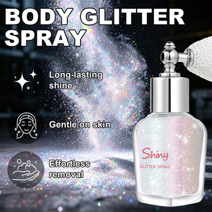 Fine Body Shimmer Powder & Hair Sparkle Highlighter Makeup