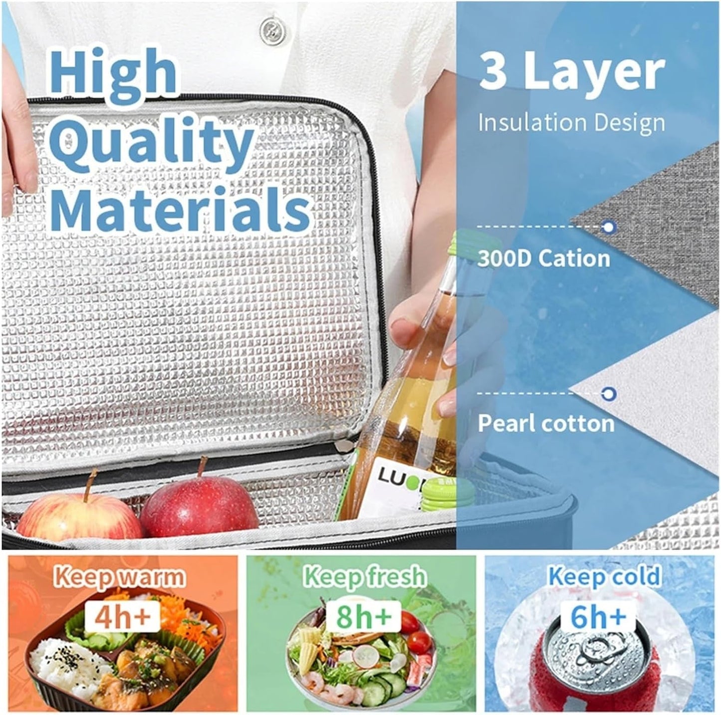 Thickened Waterproof Hand-held with Shoulder Strap Insulated Bag