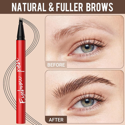 Vevivia Beauty Eyebrow Pen, Precise 4-Tip Brow Pencil for Natural-Looking Fuller Brows