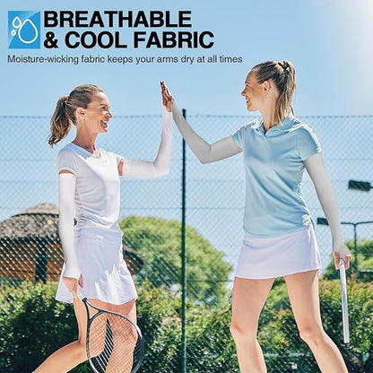 6 Pairs Sun Protection Cooling Arm Sleeves for Men & Women