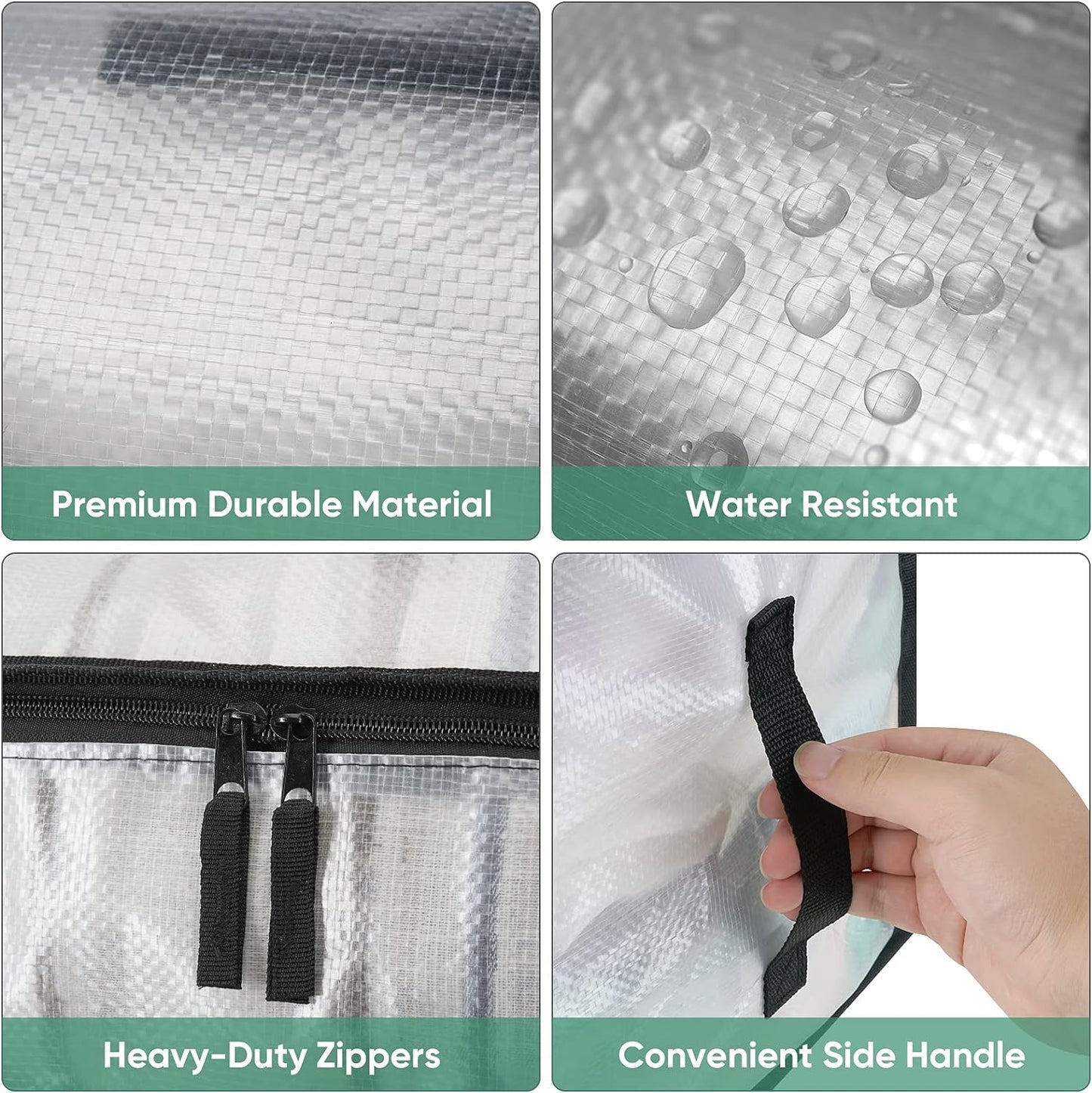 Oversized Moving Bags with Reinforced Handles, Heavy-Duty Storage Tote