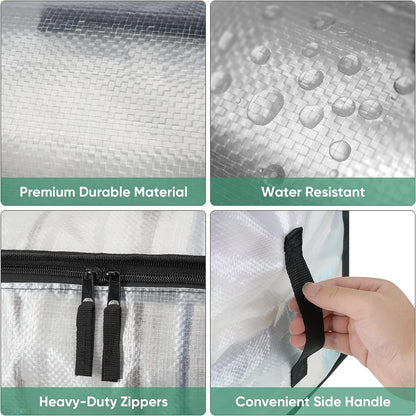Oversized Moving Bags with Reinforced Handles, Heavy-Duty Storage Tote
