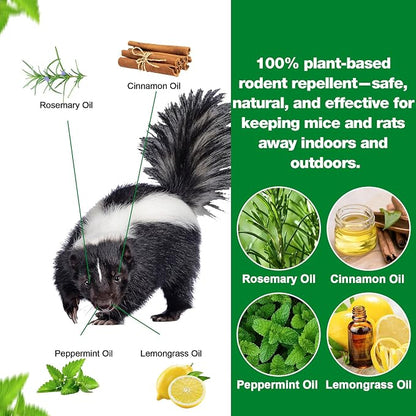 10 Pack Skunk Repellent - Long-Lasting Protection for Yard, Garden, Lawn & Trash Areas