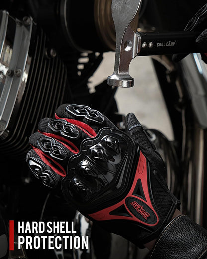 Motorcycle Gloves Full Finger Support Touch Screen Durable for Road Racing Bike