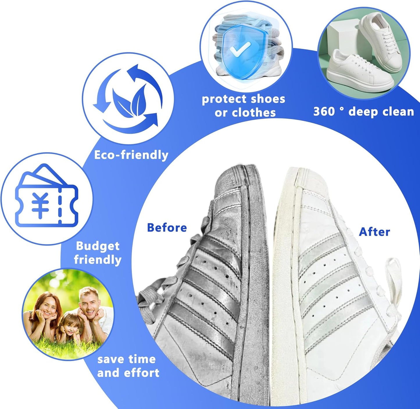 2Pcs Reusable Shoe Washing Machine Bag for Washer and Dryer