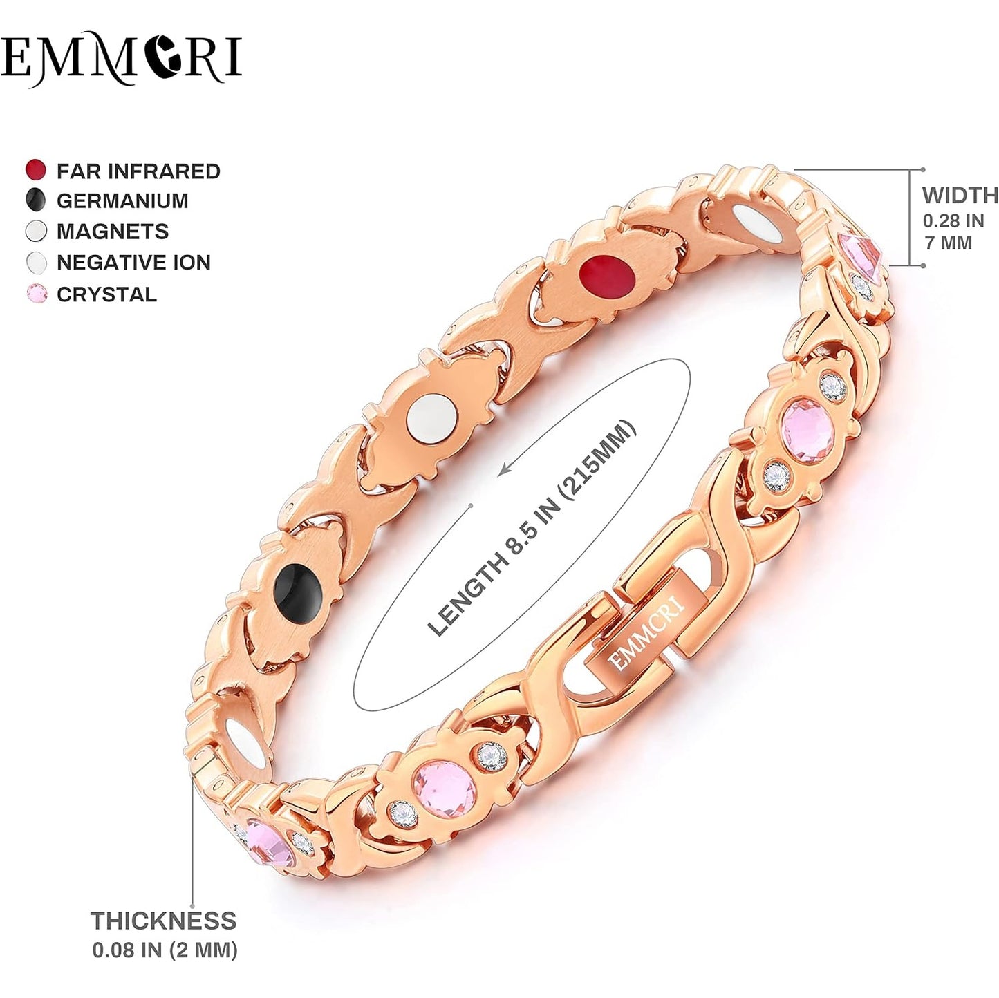 Ultra Strength Magnetic Crystal Bracelet Pulseras Magneticas