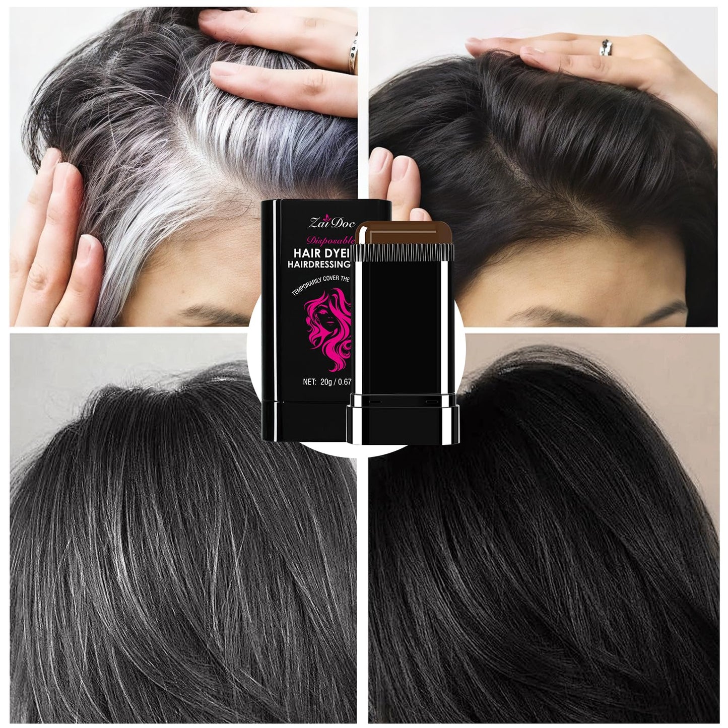 Waterproof Sweatproof Disposable Hair Dye Stick Covers Gray Hair