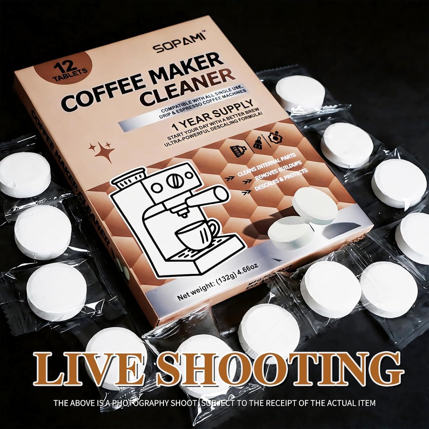 12 Count Coffee Machine Descaler Speed Cleaning Tablets