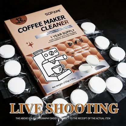 12 Count Coffee Machine Descaler Speed Cleaning Tablets