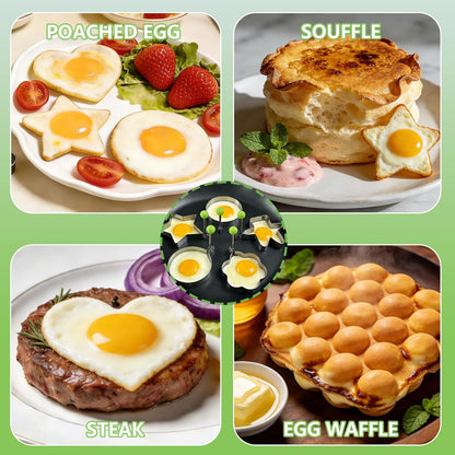 5-Pack Stainless Steel Fried Egg Molds