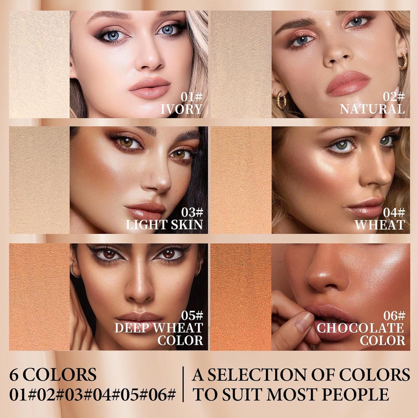 Long-wear Lightweight Brighten Face Foundation Contour Stick