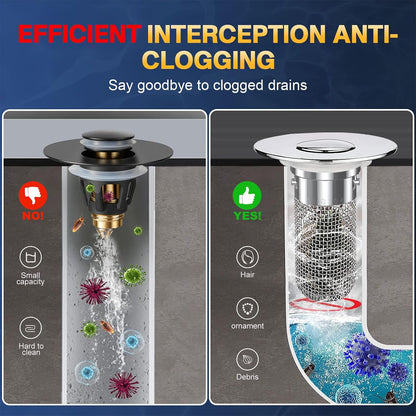 Stainless Steel Floor Drain Filter,Bathroom Sink Stopper Hair Catcher
