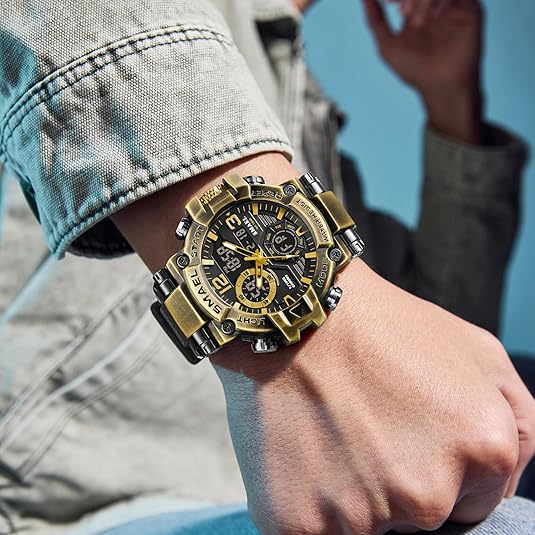 Men's LED Digital Waterproof Sports 5ATM Shockproof Watch