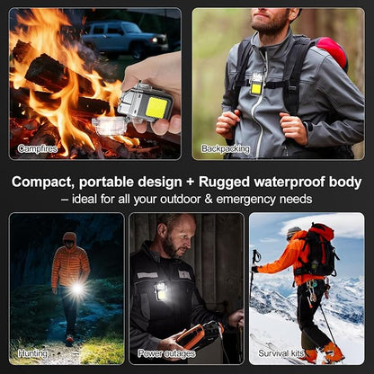 Electric USB Rechargeable Waterproof Lighter with Flashlight
