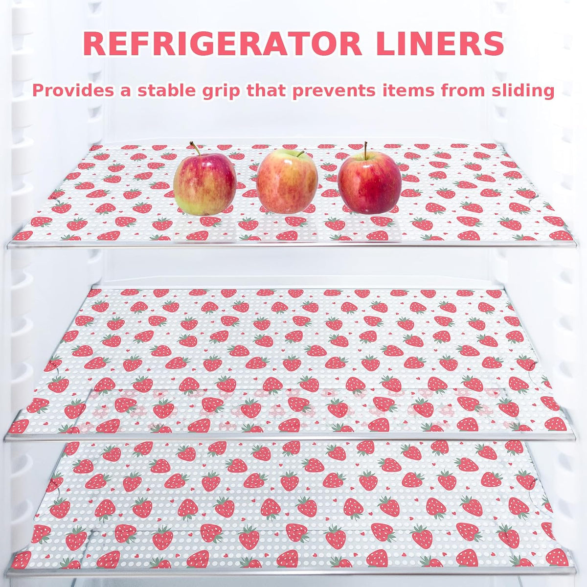 4pcs Printed Cuttable Fridge Pad
