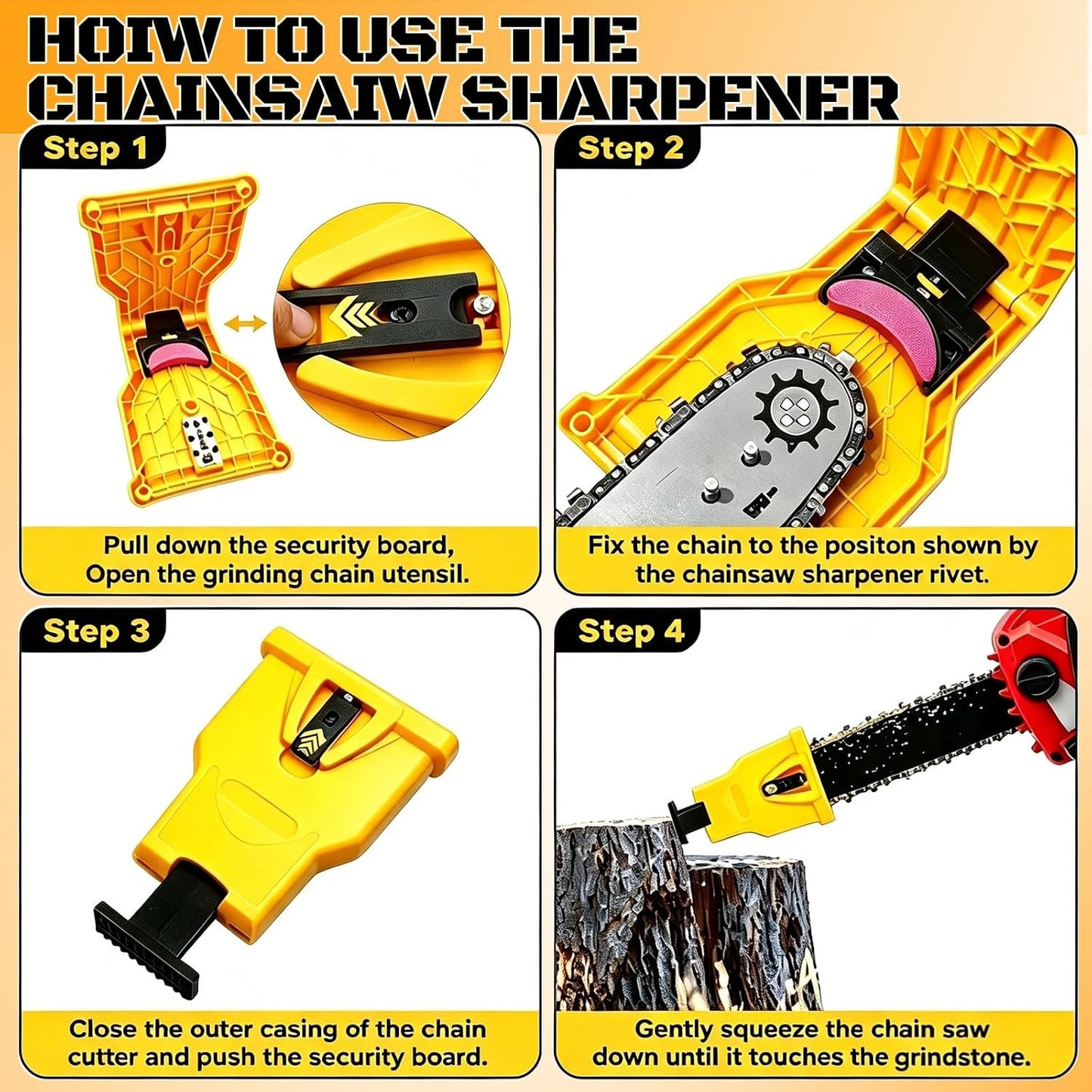 Chainsaw Sharpener Universal for 12''-22'' Chain Saw Sharpener Tool