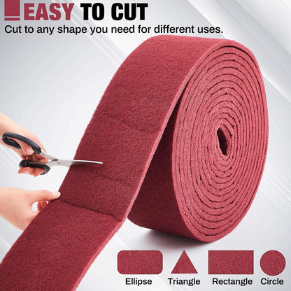 2Pack Fine General Purpose Non Scratch Scuff Pads Roll for Scouring Surface Kitchen Preparation Scuffing Cleaning
