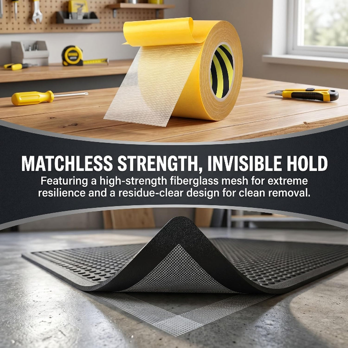 2Pcs Mesh Double Sided Tape Heavy Duty
